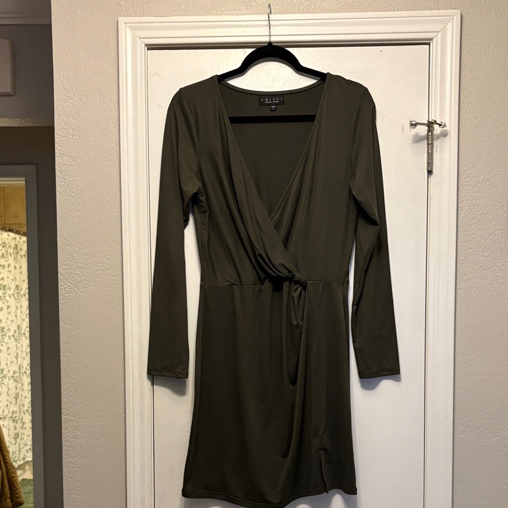 H&M Deep Olive Long Sleeve Dress